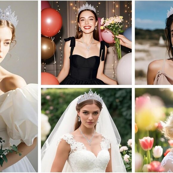 Queen Crown and Tiaras Princess Crown for Women and Girls Crystal Headbands for - Picture 4 of 9